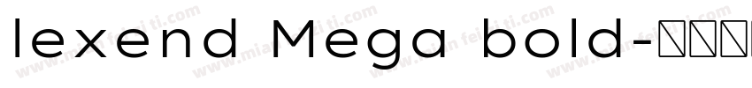lexend Mega bold字体转换